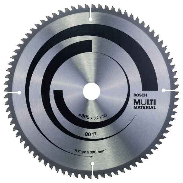 Lame scie circulaire Multimatériaux 305x30x3,2mm , 80D