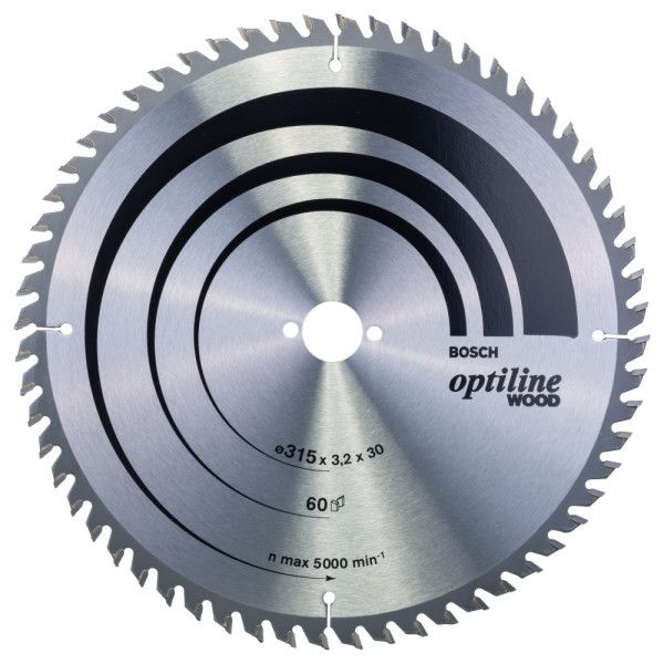 Lame scie circulaire Optiline Bois 315x30x3,2mm , 60D