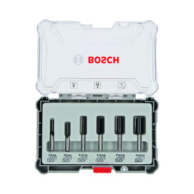 Coffret de 6 fraises droites, queue de 8mm