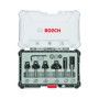 Coffret 6 fraises mixtes, pour araser chanfreiner, queue de 8mm