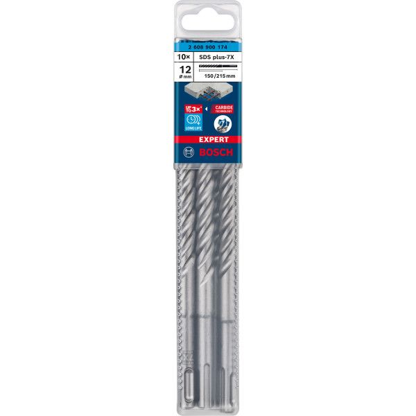10 Forets beton sds plus 7X EXPERT 12x150x215mm