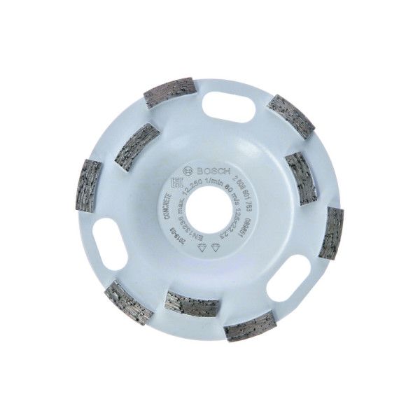 Meule diamantée béton high speed PRO 125x22.23x5mm double rangée de 9 segments