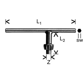 Clé mandrin type B