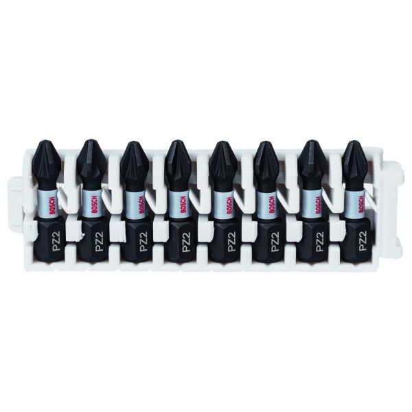 Kit 8 Embouts de vissage qualité Impact 8xPZ2 25mm
