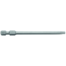 1 Embout de vissage qualité extra-dure T15 emmanchement hexagonal 89mm