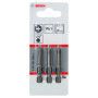 3 Embouts de vissage qualité extra-dure PH1 emmanchement hexagonal 49mm