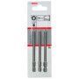 3 Embouts de vissage qualité extra-dure PZ1 emmanchement hexagonal 89mm