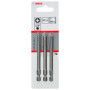 3 Embouts de vissage qualité extra-dure PZ2 emmanchement hexagonal 89mm