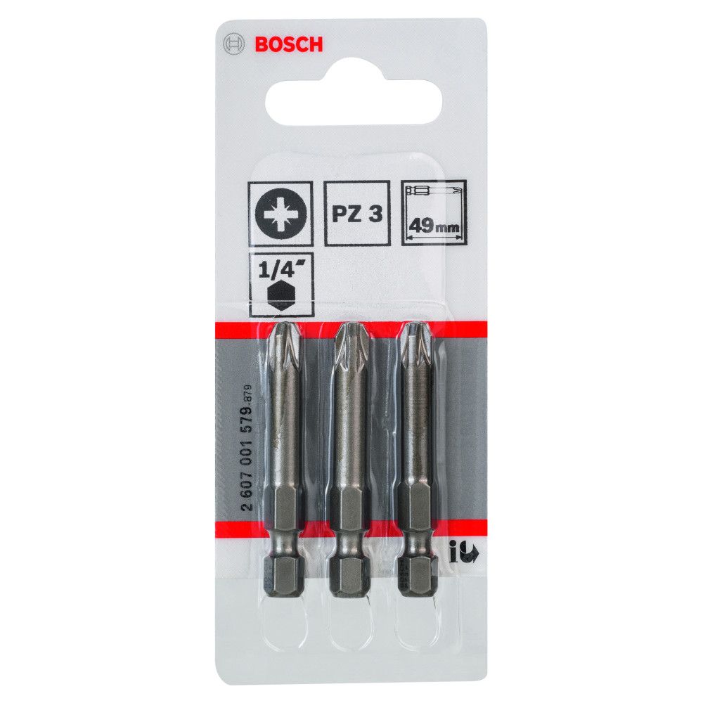 Lot De 10 Embouts De Vissage HEX 3 Mm Chrome Vanadium (Cr-V) - Silverline