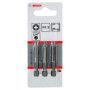 3 Embouts de vissage qualité extra-dure PZ3 emmanchement hexagonal 49mm