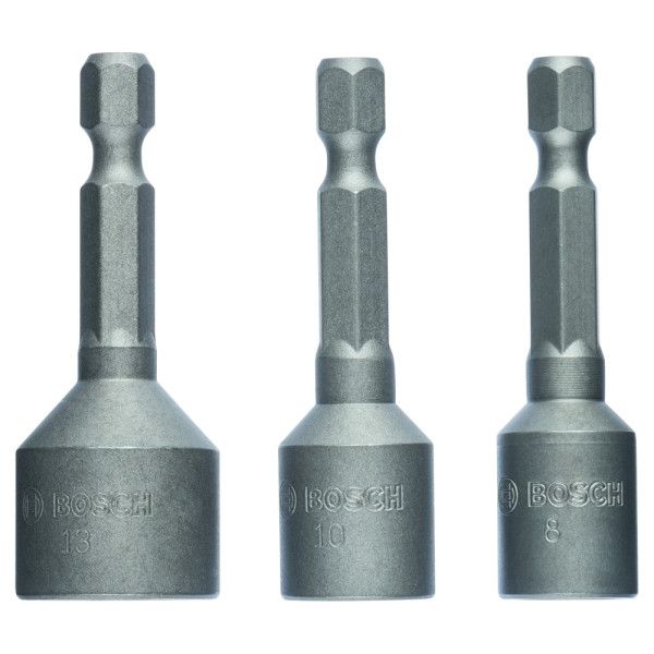 Kit 3 douilles qualité extra-dure aimant permanent forme hexagonale 8/10/13 50mm