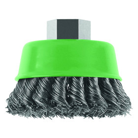 1 Brosse boisseau pour meuleuse à fils torsadés inoxydables 0,5mm 75mm