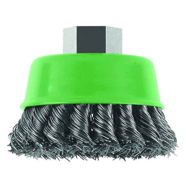 1 Brosse boisseau pour meuleuse à fils torsadés inoxydables 0,5mm 75mm