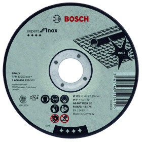 Disque 125x1,6 mm inox plat