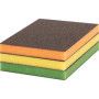 3 éponges abrasives "arrondis" bois et peinture 3 grains 69x97x26mm