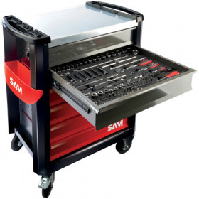 Servante équipée 224 outils 6 tiroirs CPP-224PM1