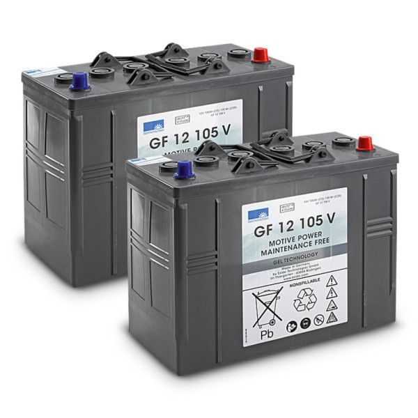 Lot de batteries Gel 2x 12V/105Ah - 2.815-100.0 KARCHER