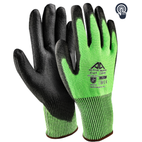 Gant enduction paume en PU noir Active Cut