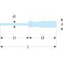 Ar.3,5x100 tournevis isoryl fente 3,5x100 - FACOM AR.3.5X100