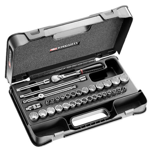 Coffret douil 3/8' 12p mm in jl.161 34pc - FACOM JL.430AMU