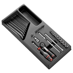 Mod douil 1/4' 6p mm r.161b 32pc - FACOM MOD.R161-16