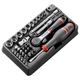 Mod douil 1/4' 6p mm r.161b 37pc - FACOM MOD.R161-66