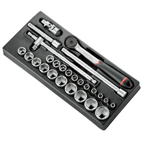 Mod douil 1/2' 6p mm s.161b 26pc - FACOM MOD.S161-46