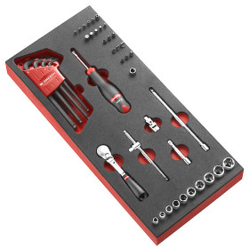 Mod mousse douil 1/4' 6p mm rl.161 46pc - FACOM MODM.RL161-36