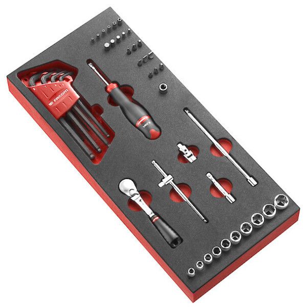Mod mousse douil 1/4' 6p mm rl.161 46pc - FACOM MODM.RL161-36