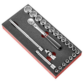 Mod mousse douil 1/2' 6p mm sl.161 23pc - FACOM MODM.SL161-36