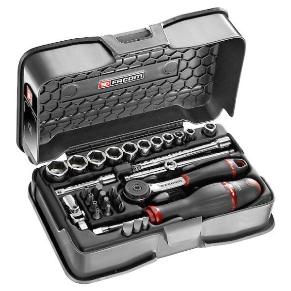 Coffret douil 1/4' 6p mm r.161b 31pc - FACOM R.161-5P6