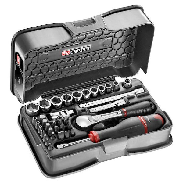 Coffret douil 1/4' 6p mm rl.161 37pc - FACOM RL.161-6P6