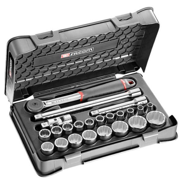 Coffret douil 1/2' 12p mm s.161b 23pc - FACOM S.161-3P12