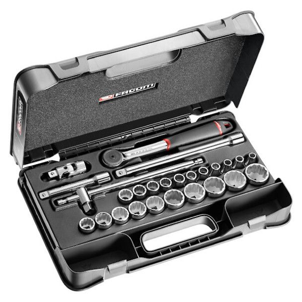 Coffret douil 1/2' 12p mm s.161b 26pc - FACOM S.161-4P12