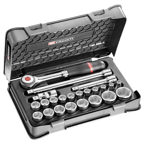 Coffret douil 1/2' 6p mm s.360 23pc - FACOM S.360-3P6