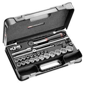 Coffret douil 1/2' 12p mm s.161b 33pc - FACOM S.446ADP