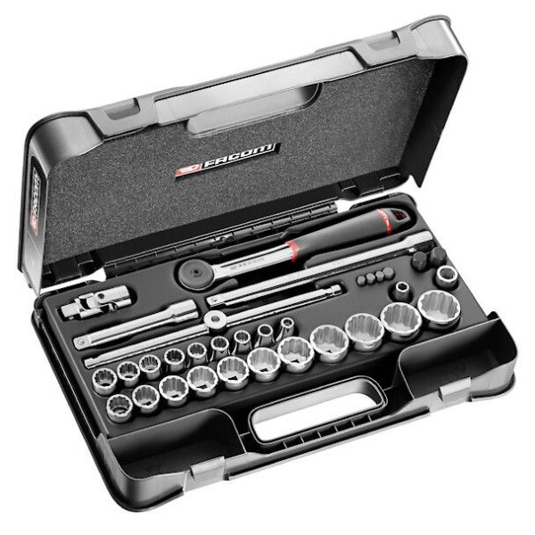 Coffret douil 1/2' 12p mm s.161b 33pc - FACOM S.446ADP