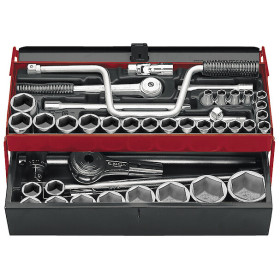 Coffret douil 1/2p - 3/4p 6p mm 42pc - FACOM SK.453N