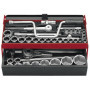 Coffret douil 1/2p - 3/4p 6p mm 42pc - FACOM SK.453N