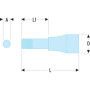 Douil-tournevis 1/2' xzn m8 - FACOM SV.8B