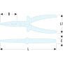 Pince becs mi-ronds longs isol - FACOM 185.20AVSE