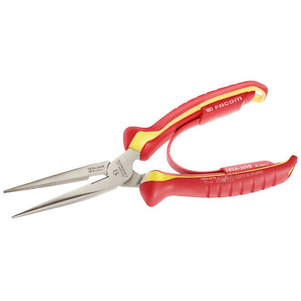 Pince demi-ronde isolee 1000v 20cm - FACOM 185A.20VE
