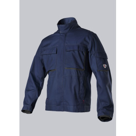 Veste de travail bleu nuit avec boutons dissimulés BP