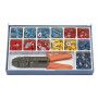 Coffret assortiment plastique cosses pré isolées + pince