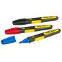 Marqueurs pointe fine - 3 couleurs - carte de 3 pièces - Fatmax - STANLEY FATMAX 0-47-322