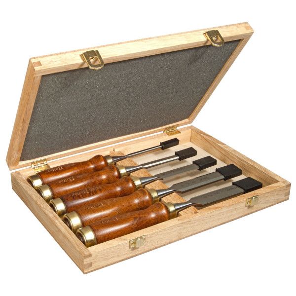 Ciseaux à bois manche bois - coffret de 5 pièces - STANLEY 2-16-217