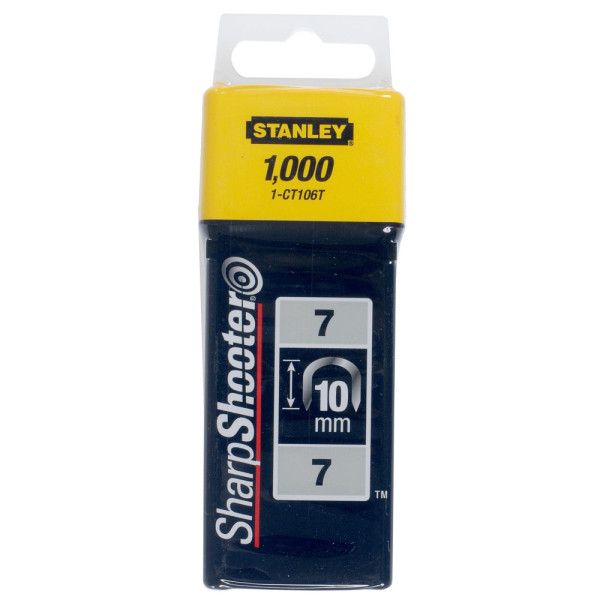 Agrafes cavaliers 10 mm type 7 - boite de 1000 pièces - STANLEY 1-CT106T