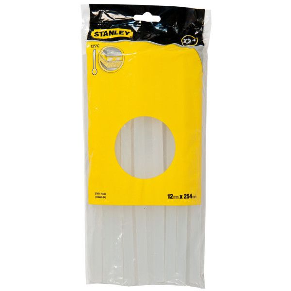 Bâton de colle multi-usages diamètre 11,5 mm, longueur 250 mm - lot de 24 pièces - STANLEY STHT1-70432