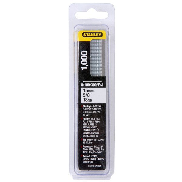 Clous 15 mm - boite de 1000 pièces - STANLEY 1-SWK-BN0625T
