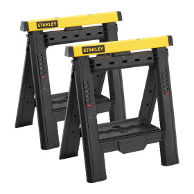 Tréteaux pliables télescopiques - lot de 2 pièces - STANLEY STST1-70559